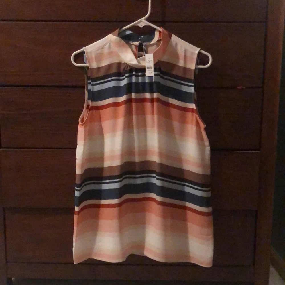 Loft mock neck tank